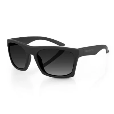Bobster ECAP001 Capone Sunglasses - Matte Black Frame and Smoked Lens