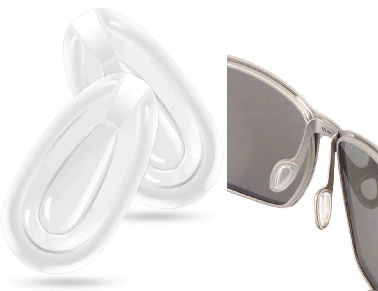 Seek Optics Frame Accessories Clear Nosepads for Metal Sunglasses and Eyeglasses